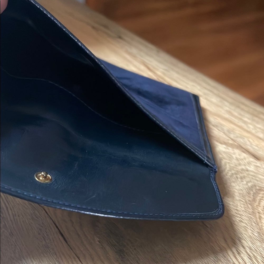 Authentic Gucci Navy Suede & Leather Vintage Wallet & Gucci Box - Picture 16 of 16